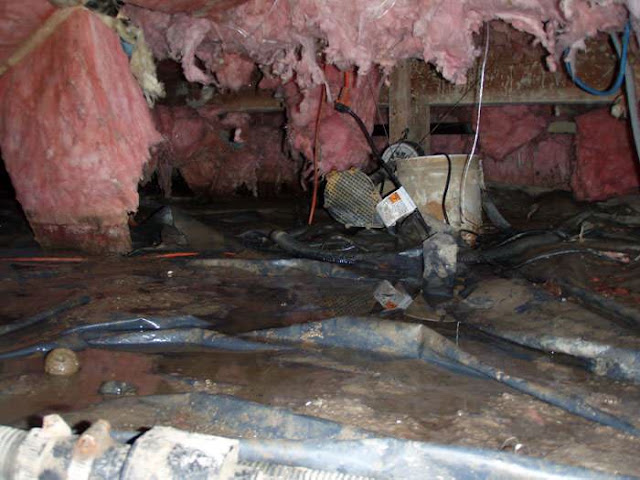 Fiberglass Crawl Space Mess on a residential roof — JCF Construction roof repair in Montgomery County, PA